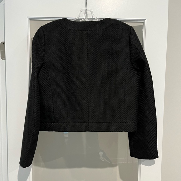 J CREW MERCANTILE TWEED LADY JACKET SIZE 8 BLACK NWT! - Picture 4 of 5